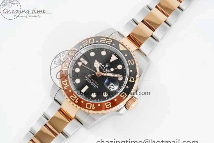 MiroTime 0420 Durable GMT-Master II 126711 CHNR Black Brown Ceramic Clean Factory 1:1 Best Edition on SS RG Bracelet VR 2108
